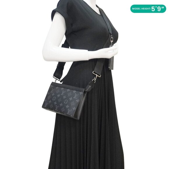 Louis Vuitton  Gaston Wearable Monogram Eclipse Reverse Crossbody Bag Gray - Picture 2 of 16